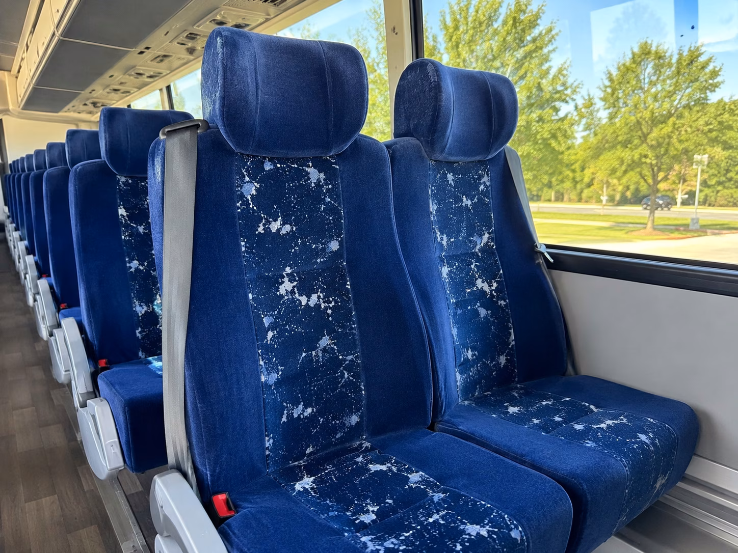 bellingham charter bus rental interior